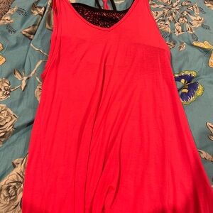 Women's Sleeveless Red Champion Top